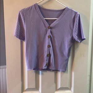 Purple Cropped Top